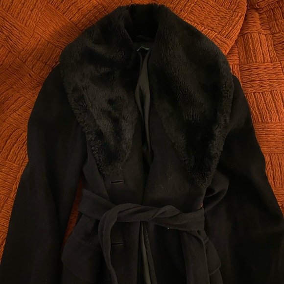 Benetton fur collar coat - Picture 1 of 5